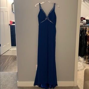 Faviana Open Back Prom Dress